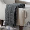 Amazon Brand – Stone & Beam Transitional Chunky Cable Knit Throw Blanket 100% Cotton, Charcoal, 40″W x 70″L