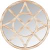 Amazon Brand – Stone & Beam Vintage Compass Wooden Accent Mirror, 28″H, Light Stain