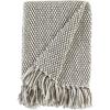 Amazon Brand – Stone & Beam Woven Farmhouse Throw Blanket, Soft and Cozy, 50″ x 60″, Grey, Brown and White
