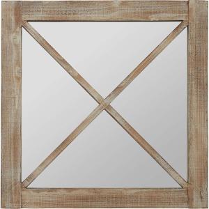Amazon Brand – Stone & Beam Casual Divided Mirror, 30.32″H, Natural Wood