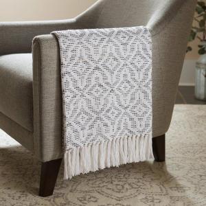 Amazon Brand – Stone & Beam Woven Design Modern Throw Blanket – 80 x 60 Inch, Multicolor