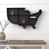 Amazon Brand – Stone & Beam Contemporary United States Floating Wall Shelf – 28 x 18 x 4 Inch, Black Metal