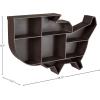 Amazon Brand – Stone & Beam Contemporary United States Floating Wall Shelf – 28 x 18 x 4 Inch, Black Metal
