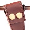 Amazon Brand – Stone & Beam Modern Round Metal Wire Storage Basket with Faux Leather Handles – Pack of 2, Brown
