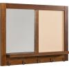 Amazon Brand – Stone & Beam Modern Wood Mirror with Message Board, 30″H, Walnut And Black