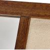 Amazon Brand – Stone & Beam Modern Wood Mirror with Message Board, 30″H, Walnut And Black