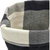 Amazon Brand – Stone & Beam Reversible Plaid Canvas Storage Organizer Tote Set – Set of 3, Black / White