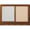 Amazon Brand – Stone & Beam Modern Wood Mirror with Message Board, 30″H, Walnut And Black