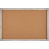 Amazon Brand – Stone & Beam Rectangular Decorative Cork Bulletin Board with Rustic Silver Wood Frame – 25.5 x 37.5 Inch, Grey & Brown