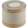 Amazon Brand – Stone & Beam Stoneware Round Decorative Jewelry Box – 3.75 x 4.75 Inches, Sage, Small, Brown and Green