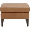 Amazon Brand – Stone & Beam Wingard Leather Ottoman, 26.4″W, Cognac